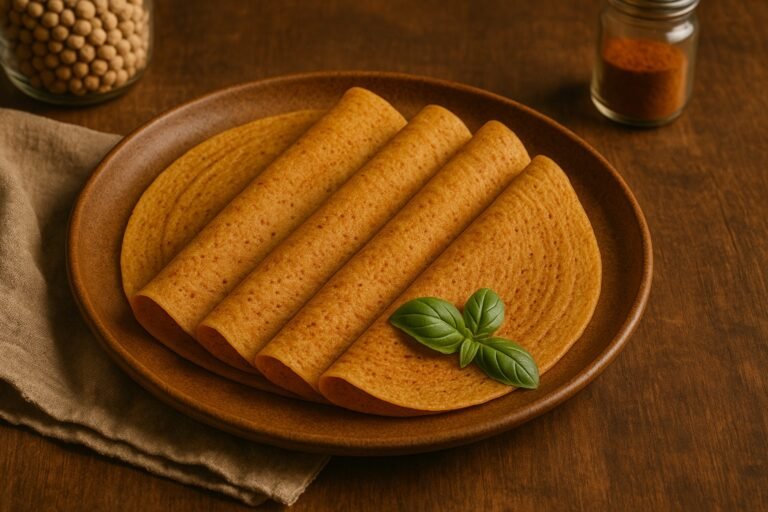 Crêpes indiennes aux pois chiches