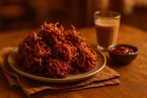 Recette Bhajis d'oignons rouges