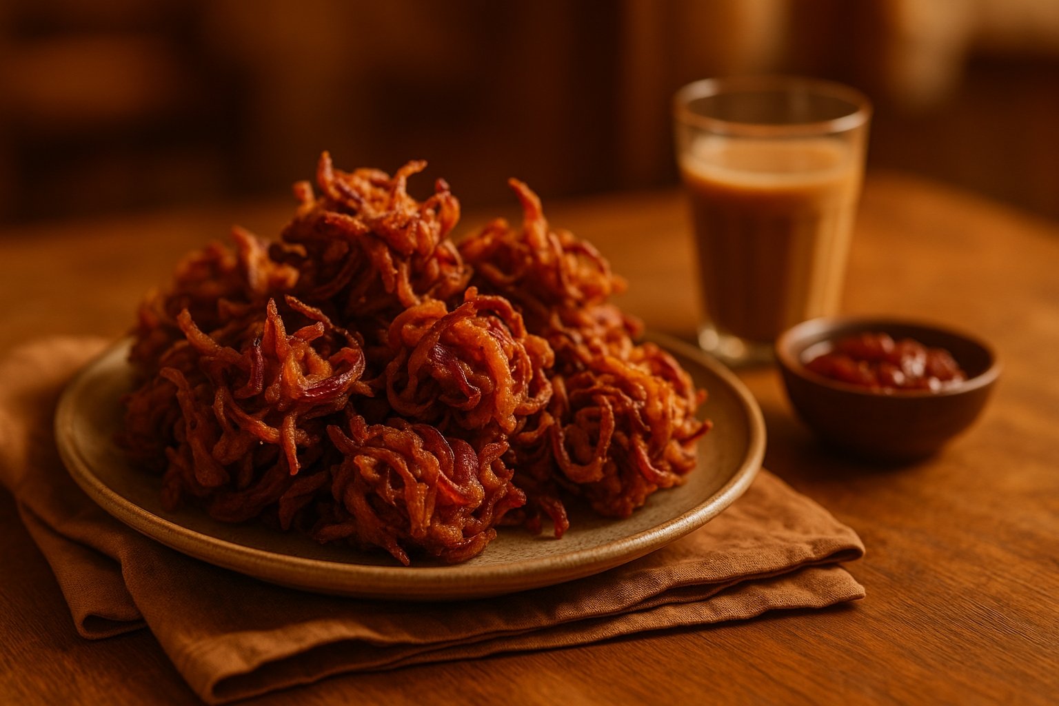 Recette Bhajis d'oignons rouges
