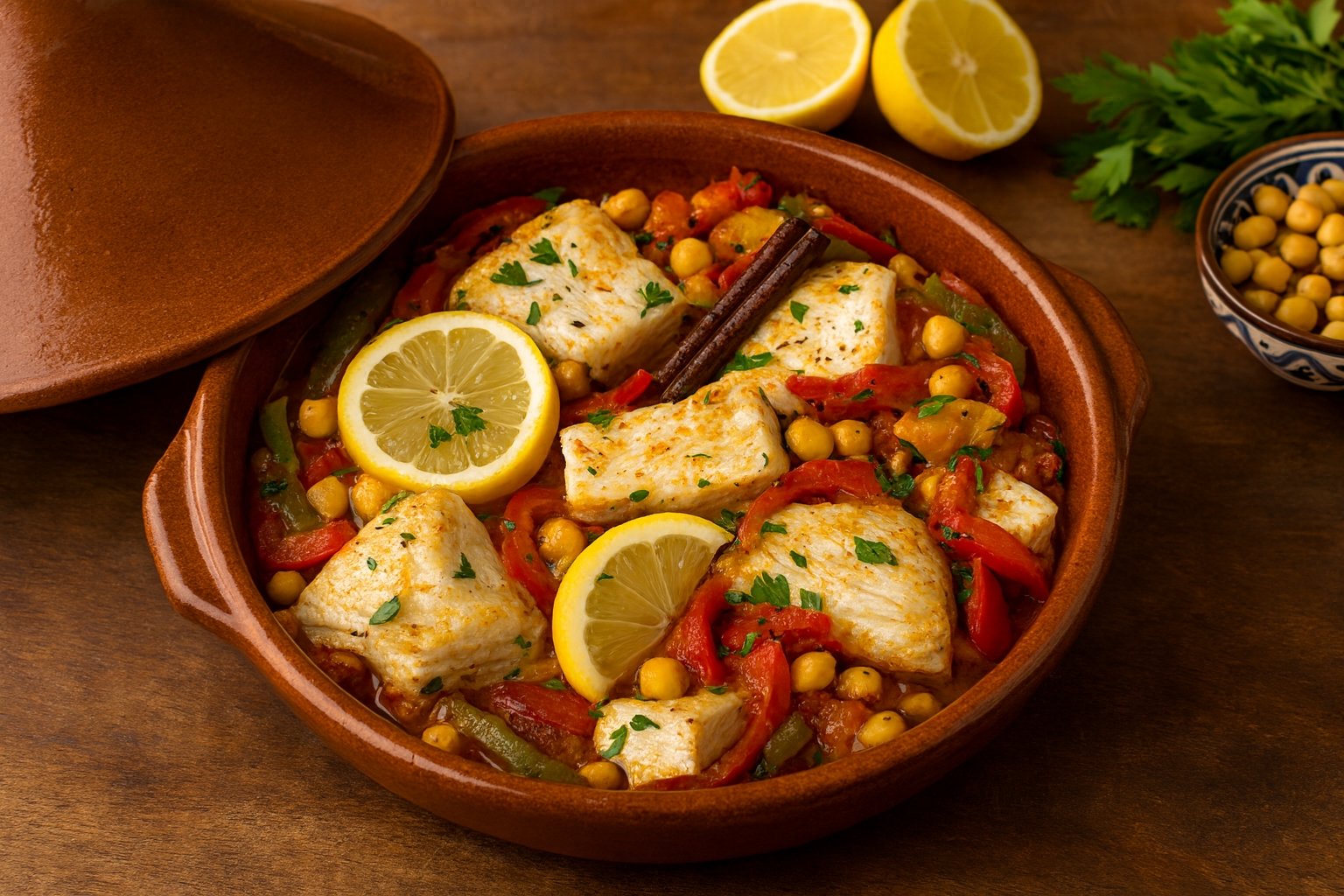 Recette de tajine de poisson aux légumes