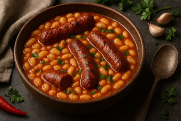 recette Loubia haricots blancs aux merguez