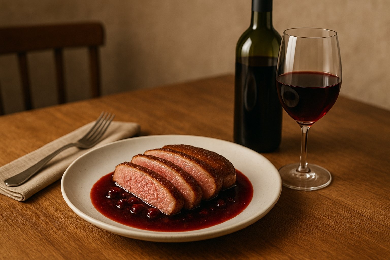 Accord mets et vins canard