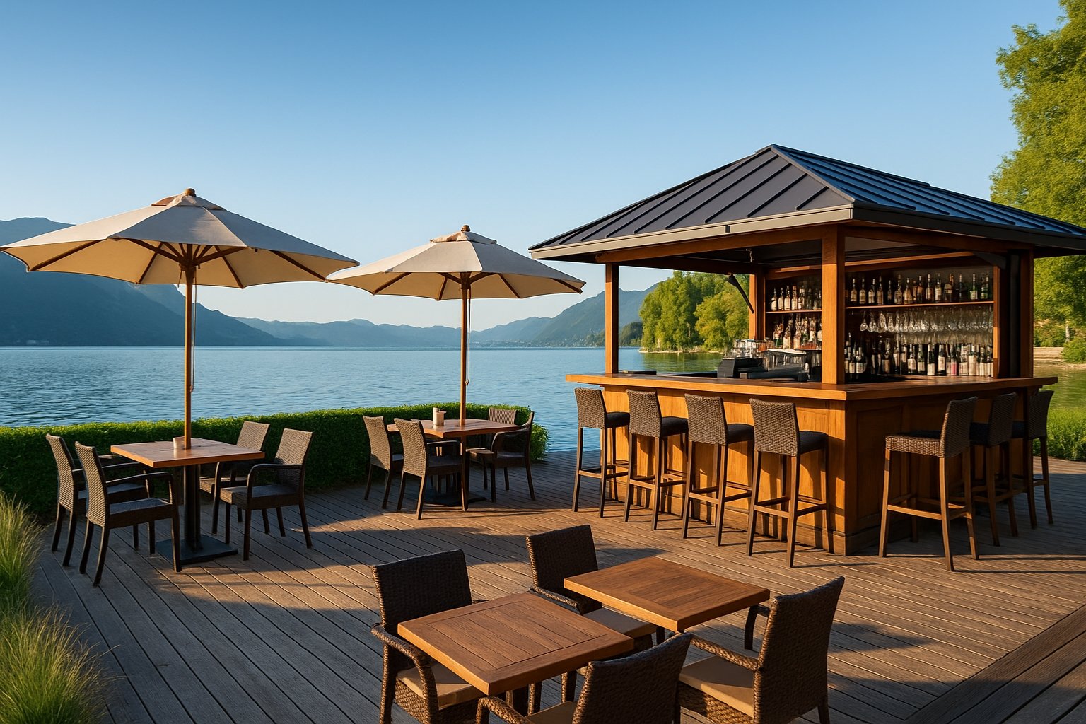 Bar Aix-les-Bains bord du lac