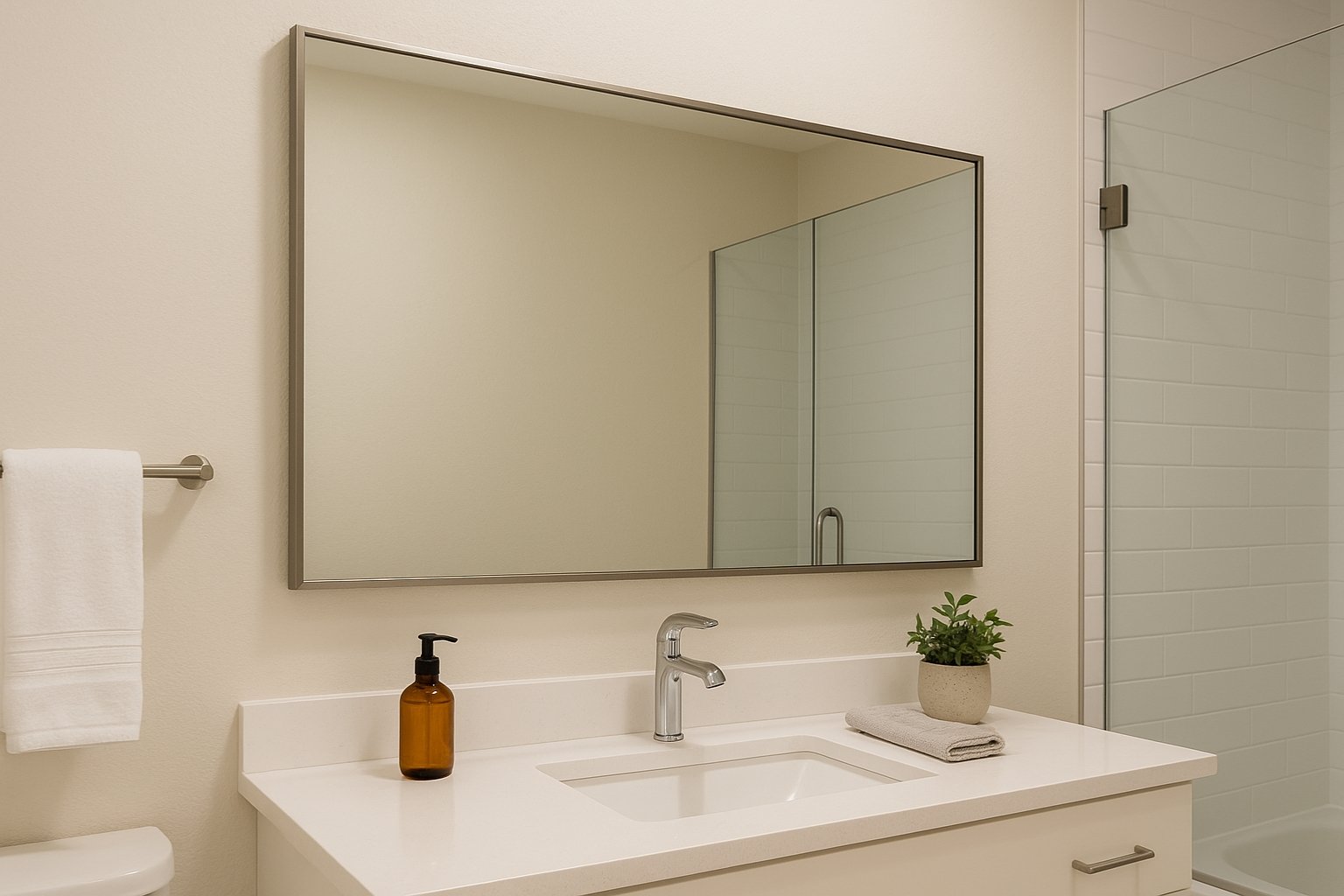 Taille miroir salle de bain